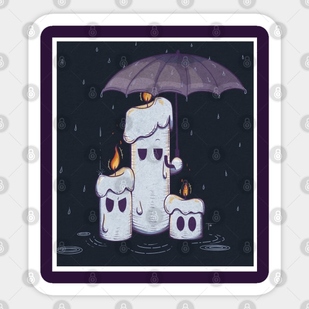 Keep Glowing! Rainy Day Candles Sticker by Bee and Clover Designs